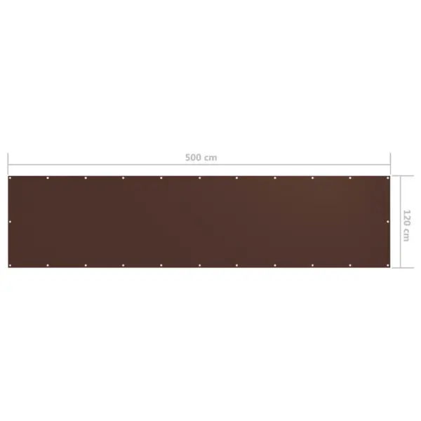 Veekindel pruun rõdusirm UV-kaitsega, 120 x 500 cm, oxford-kangas – 5
