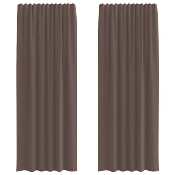 Poolläbipaistev voile-kardin vahelehe ülaosaga, pruun, 140 x 260 cm, 2 tk – 2