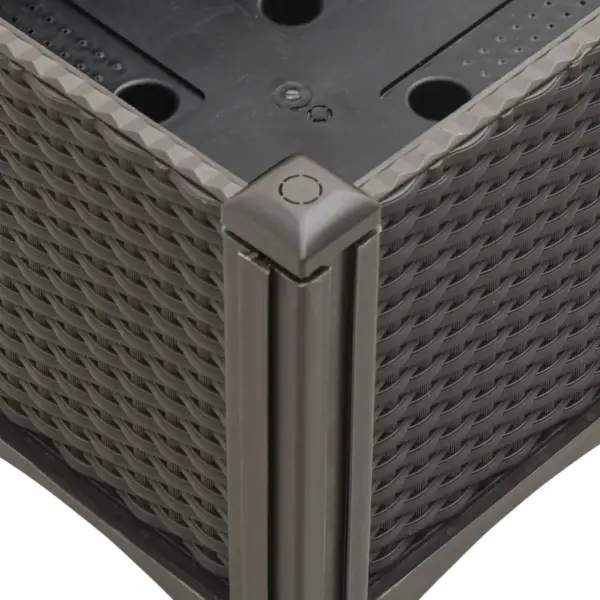 Võrega taimekast aeda ja rõdule, pruun PP, 40 x 40 x 142 cm – 6