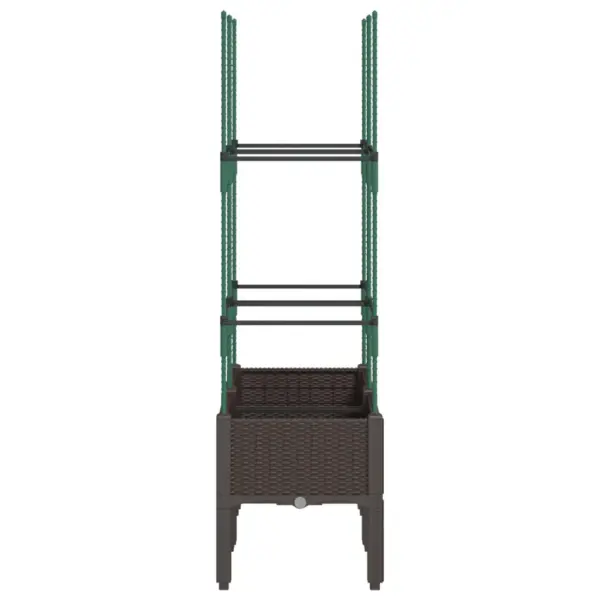 Pruun võrega taimekast ronitaimedele, PP, 80 x 40 x 142,5 cm – 4