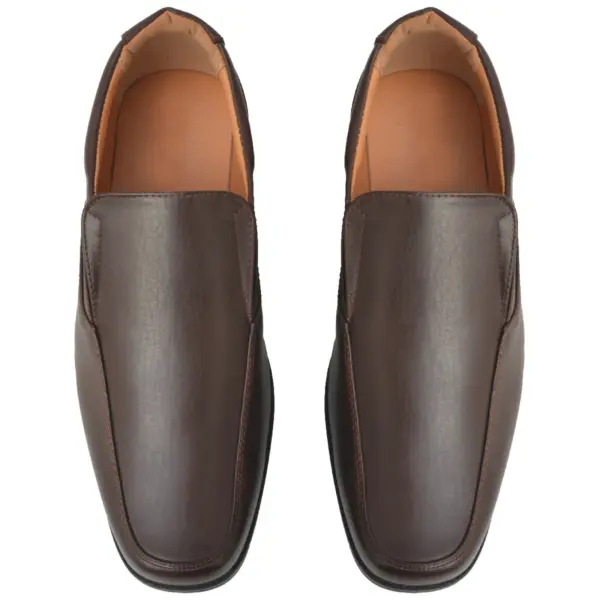 Pruunid kunstnahast ilma paelteta unisex kingad, suurus 41 – 3