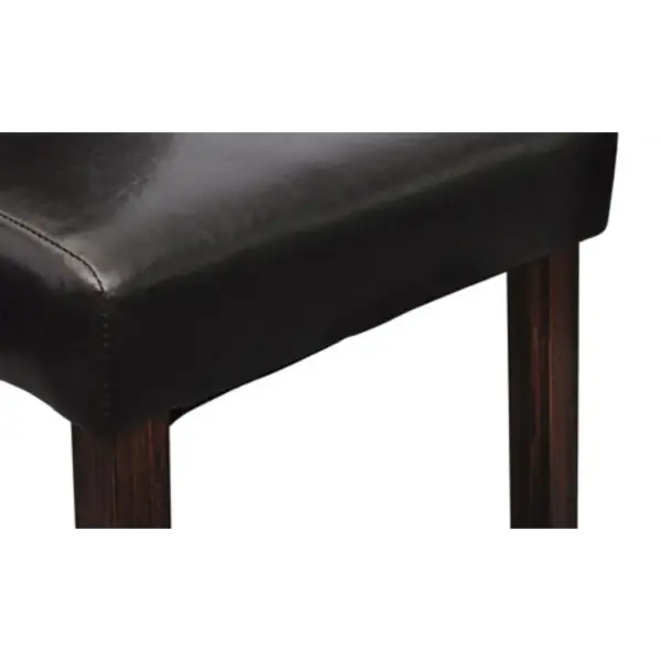 Antiikstiilis pruunid kunstnahast söögitoolid täispuidust jalgadega, 6 tk, 43 x 52 x 95 cm – 5