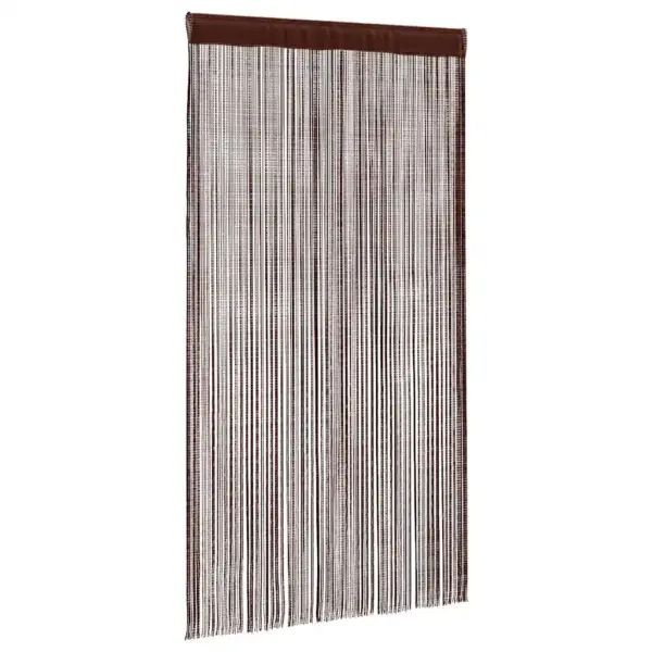 Pruunid nöörkardinad uksele ja aknale, 2 tk, 100 x 250 cm, polüesterkangas – 3