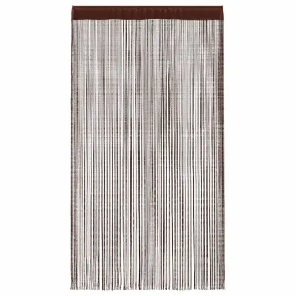 Pruunid nöörkardinad uksele ja aknale, 2 tk, 100 x 250 cm, polüesterkangas – 4