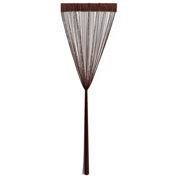 Pruunid nöörkardinad uksele ja aknale, 2 tk, 100 x 250 cm, polüesterkangas – 5
