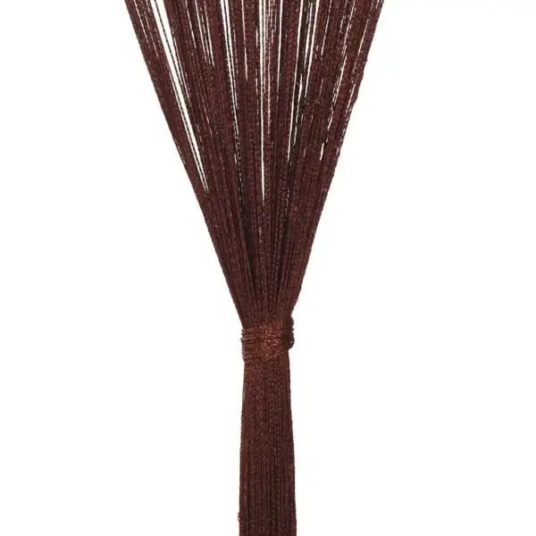 Pruunid nöörkardinad uksele ja aknale, 2 tk, 100 x 250 cm, polüesterkangas – 7