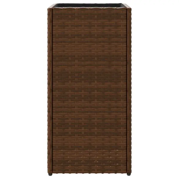 Aia taimekastid 2 tk, pruun polürotang, 30 x 30 x 60 cm – 7