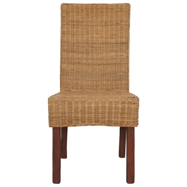 Söögitoolid mangopuidu ja ehtsa rotangiga, pruun, 2 tk, 45 x 62 x 93 cm – 3