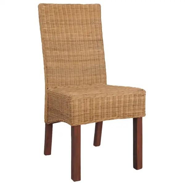 Söögitoolid mangopuidu ja ehtsa rotangiga, pruun, 2 tk, 45 x 62 x 93 cm – 4