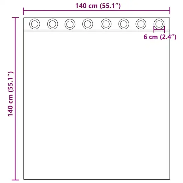 Poolläbipaistvad pruunid voile kardinad rõngastega, 2 tk, 140 x 140 cm – 8
