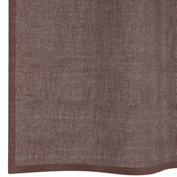 Poolläbipaistvad voile kardinad rõngastega, 2 tk, pruun, 140 x 245 cm – 6
