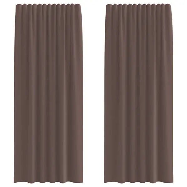 Pruunid voile kardinad klapp-ülaosaga, 2 tk, 140 x 245 cm – 2