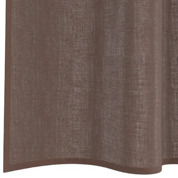 Pruunid poolläbipaistvad voile vardataskuga kardinad, 2 tk, 140 x 225 cm, 100% polüester – 6