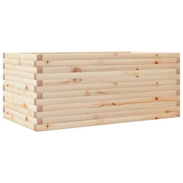 Puidust aia taimekast lilledele ja ürtidele, 110 x 60 x 45,5 cm, töötlemata männipuit - 2