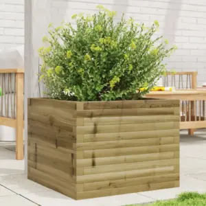Puidust aia taimekast, pruun, survetöötlusega immutatud männipuit, 60 x 60 x 45,5 cm