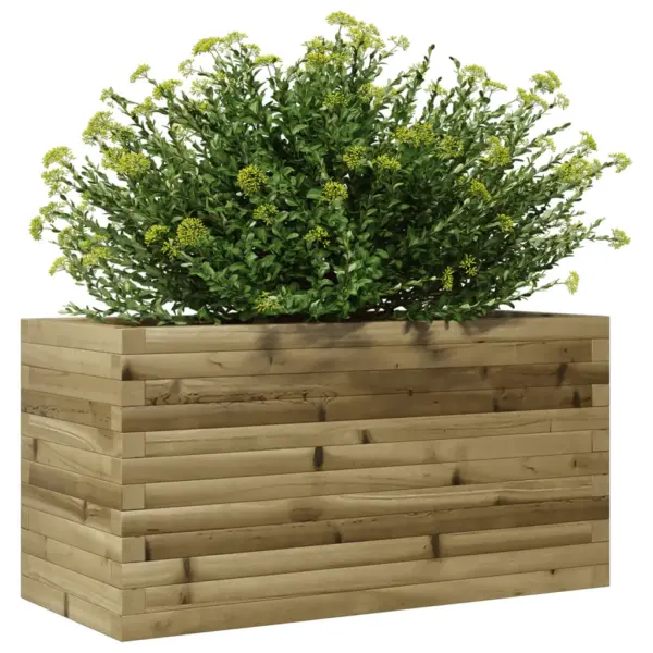 Puidust aia taimekast avatud põhjaga, pruun survetöödeldud männipuit, 90 x 40 x 45,5 cm - 4