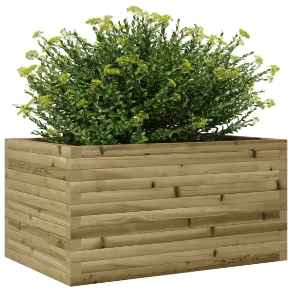 Puidust aia taimekast, 90 x 60 x 46 cm, survetöötlusega immutatud männipuit, pruun – 4