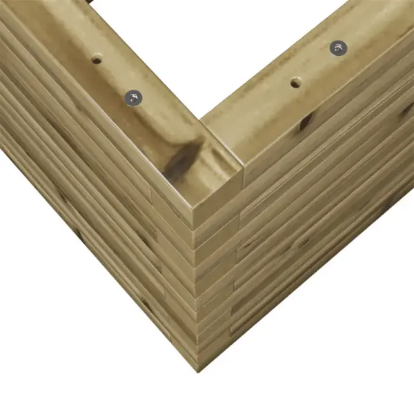 Puidust aia taimekast, 90 x 60 x 46 cm, survetöötlusega immutatud männipuit, pruun – 8