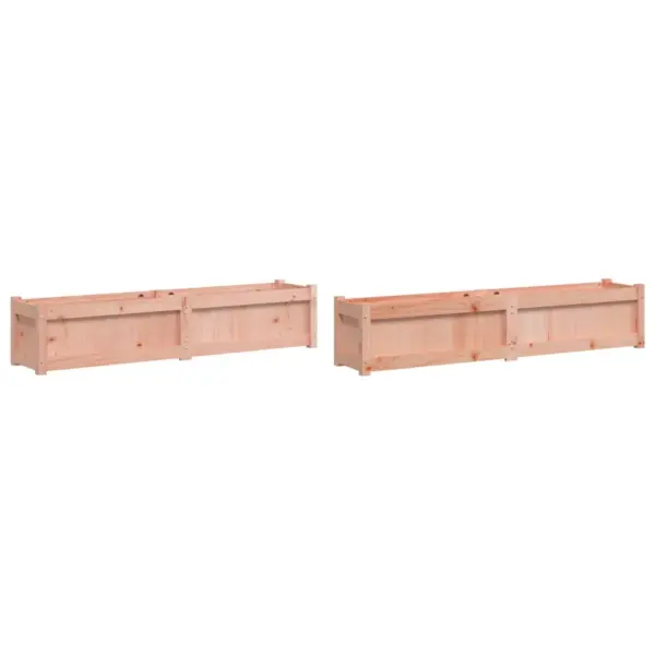 Puidust aia taimekastid 2 tk, töötlemata ebatsuuga puit, 150 x 31 x 31 cm - 2