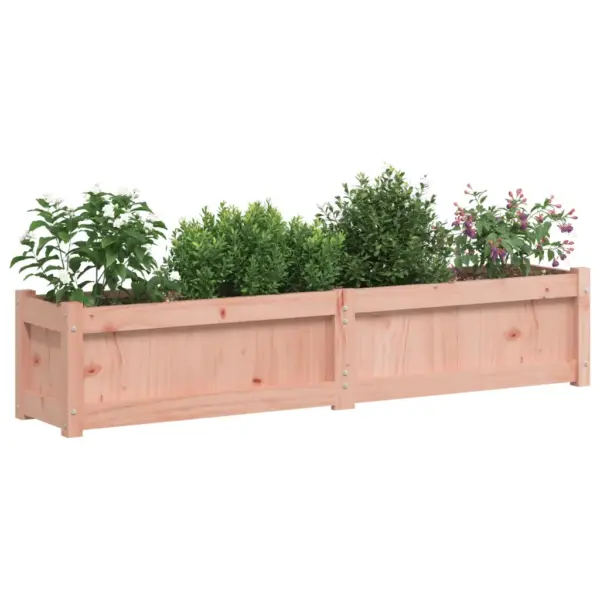 Puidust aia taimekastid 2 tk, töötlemata ebatsuuga puit, 150 x 31 x 31 cm - 3