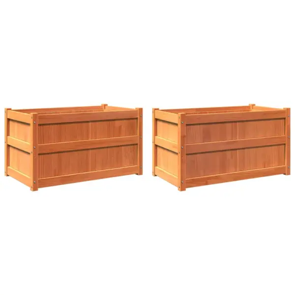 Aia taimekastid, 2 tk, vahapruun männipuidust, 90 x 50 x 50 cm – 2