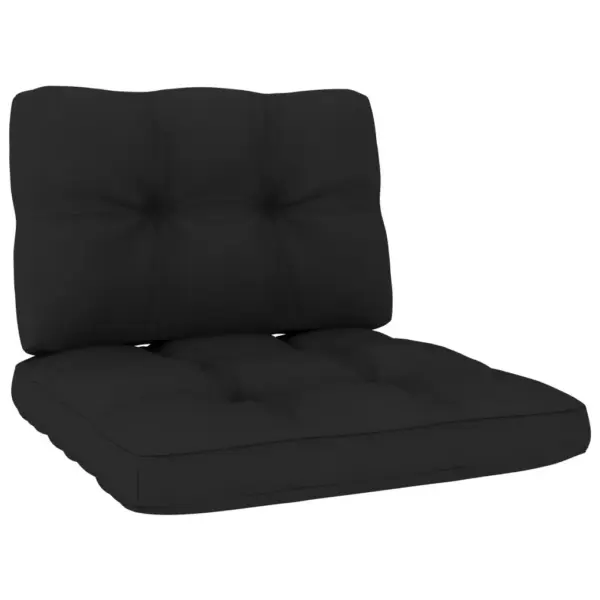 Puidust aiatool mustade patjadega, immutatud männipuit, 89 x 76 x 76 cm - 4