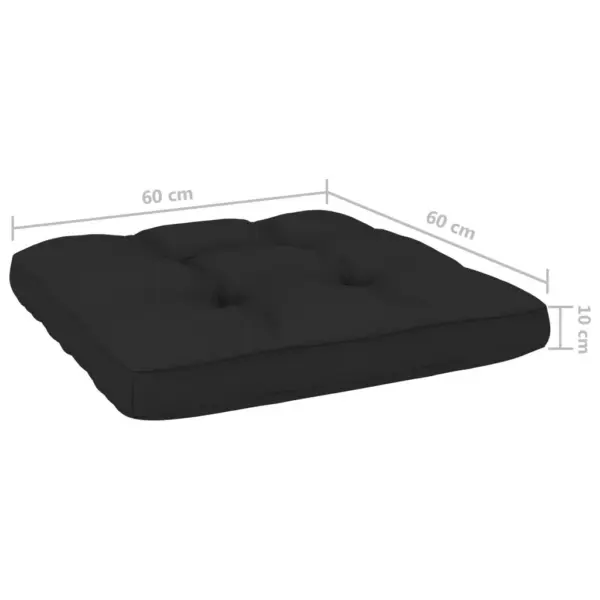 Puidust aiatool mustade patjadega, immutatud männipuit, 89 x 76 x 76 cm - 6