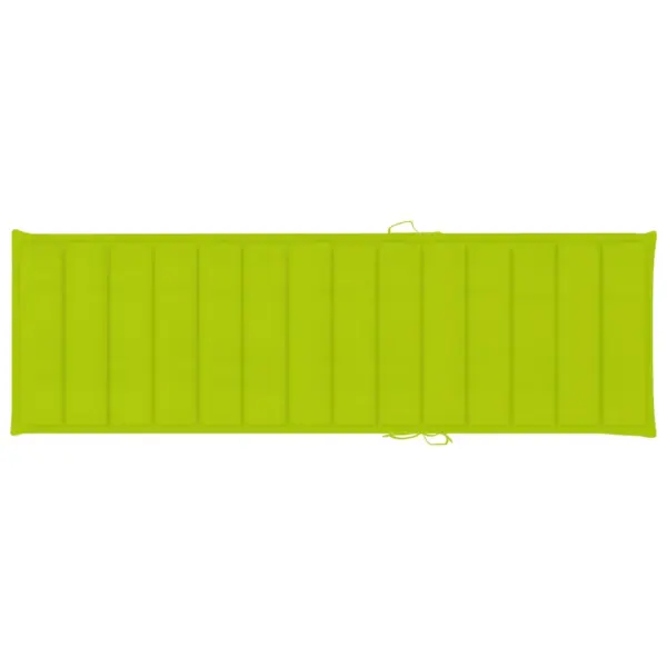 Päevitustool erkrohelise padjaga, immutatud männipuit, reguleeritava seljatoega, 200 x 70 cm – 6