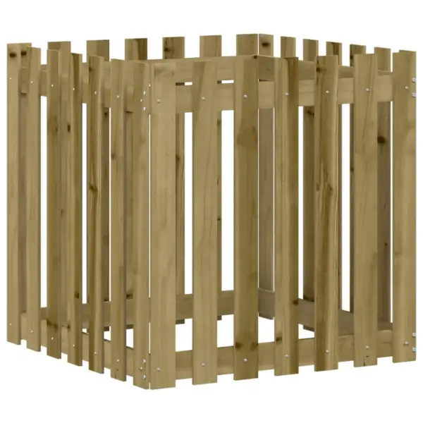 Puidust taimekast aia disainiga, immutatud männipuit, 70 x 70 x 70 cm – 4