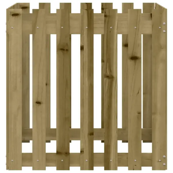 Puidust taimekast aia disainiga, immutatud männipuit, 70 x 70 x 70 cm – 5