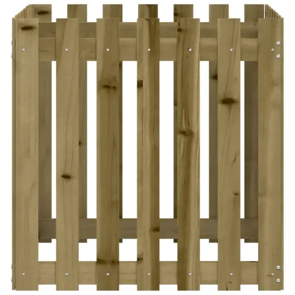 Puidust taimekast aia disainiga, immutatud männipuit, 70 x 70 x 70 cm – 6