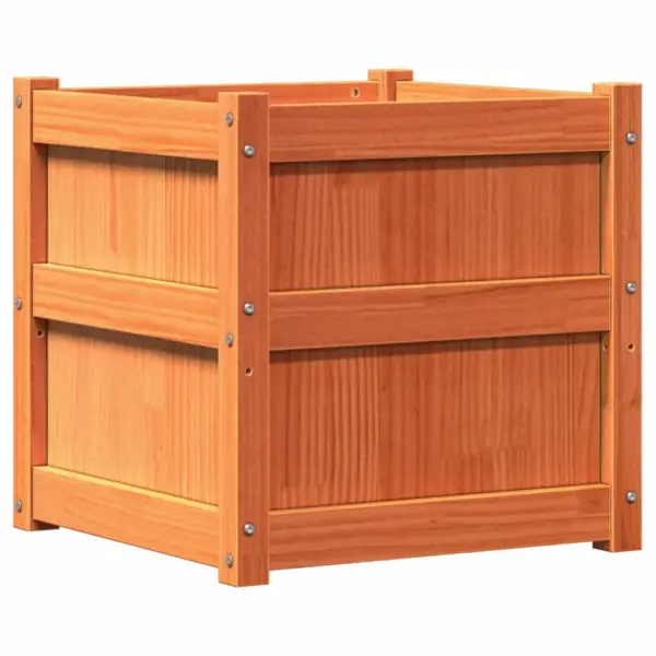 Aia taimekastid 2 tk, vahapruun männipuidust, 50 x 50 x 50 cm – 8