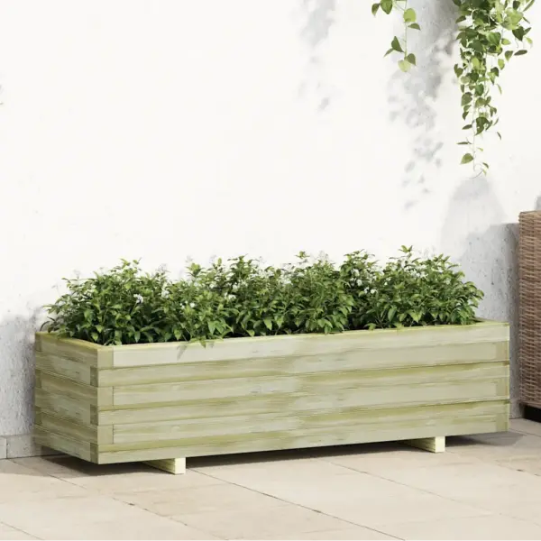 Roheimmutatud männipuidust taimelava, 120 x 40 x 30 cm – 2