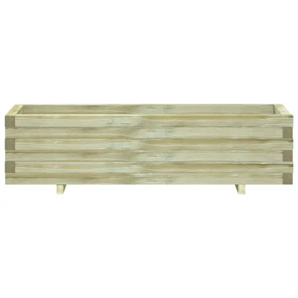 Roheimmutatud männipuidust taimelava, 120 x 40 x 30 cm – 5