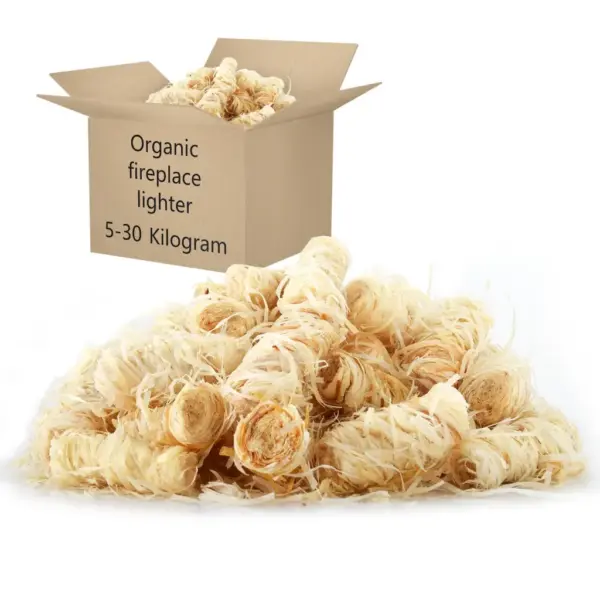 Looduslikud puitvillast tulehakatised parafiinvahaga, 30 kg pakk, umbes 2250 tk – 2