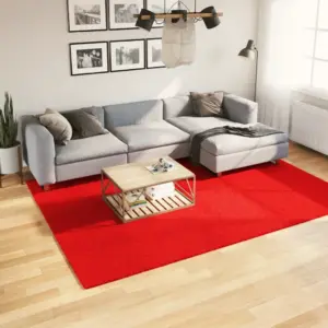 Punane lühikese karvaga vaip OVIEDO, 200 x 280 cm, 100% polüester