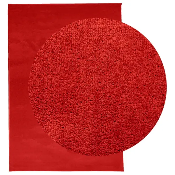 Punane lühikese karvaga vaip OVIEDO, 200 x 280 cm, 100% polüester – 3