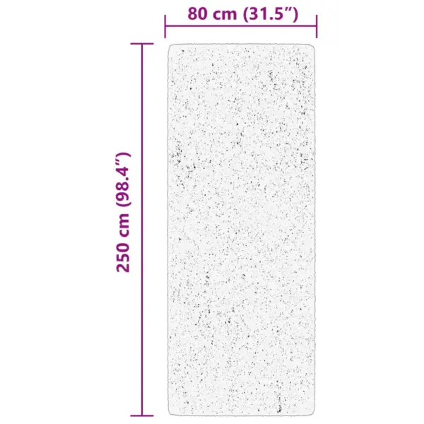 Punane pestav lühikese narmaga vaip HUARTE, libisemiskindel, 80 x 250 cm – 10