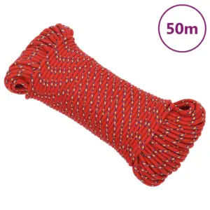 Polüpropüleenist paadiköis, punane, 5 mm, 50 m