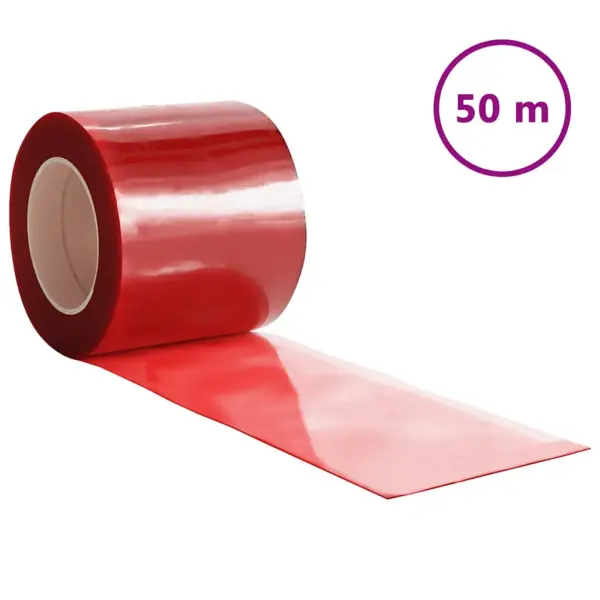 PVC ribakardin ukseavale, punane, rull 200 mm x 1,6 mm, 50 m – 2