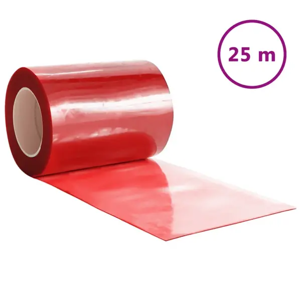Punane PVC ribakardin uksele, rull, 300 mm x 2,6 mm, 25 m – 2