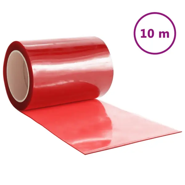 Punane PVC ribakardin uksele, rull 10 m, 300 mm x 2,6 mm – 2