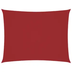 Veekindel ristkülikukujuline päikesepuri terrassile, punane PU-kattega oxford-kangas, 5 x 6 m