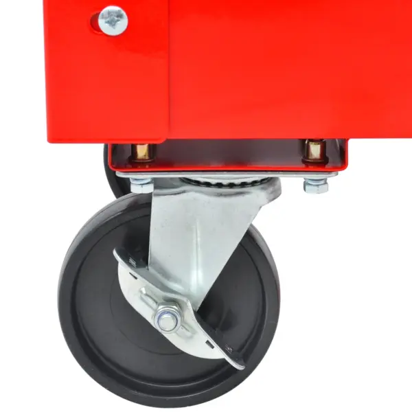 Punane terasest tööriistakäru ratastega, 70,5 x 37 x 71 cm – 4