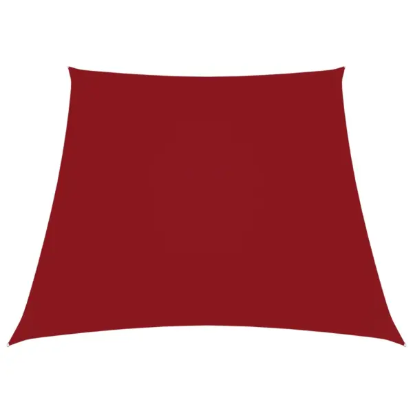 Veekindel trapetsikujuline päikesepuri, punane oxford-kangas, 2/4 x 3 m – 2