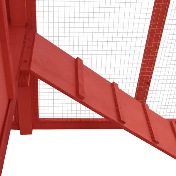 Kanakuut pesakastiga, punane-valge, nulupuit, 191 x 67 x 117 cm – 6