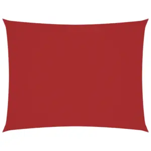 Veekindel UV-kaitsega ristkülikukujuline päikesepuri, punane, PU-kattega oxford-kangas, 2 x 3,5 m