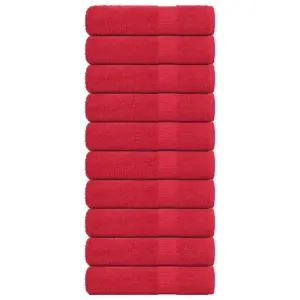 Punased puuvillased duširätikud FROGN, 10 tk, 70 x 140 cm, 360 g/m²