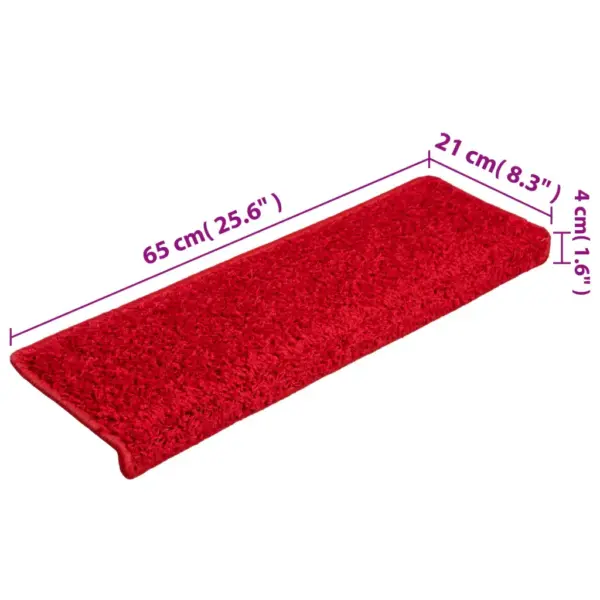 Libisemist vähendavad punased trepimatid kahepoolse teibiga, 15 tk, 65 x 21 x 4 cm – 8