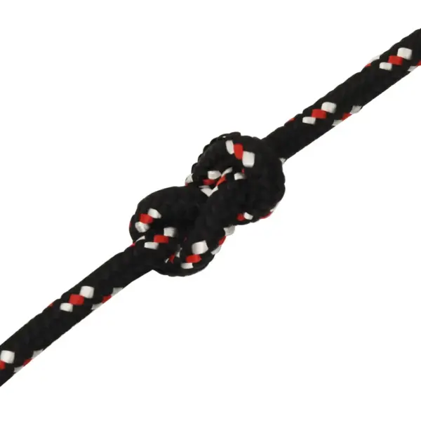 Punutud paadiköis, must polüpropüleen, 12 mm, 25 m – 5